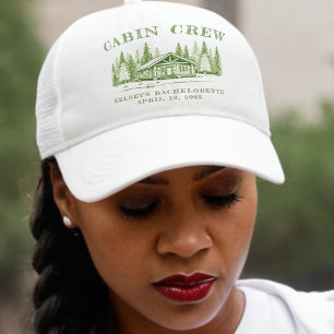 Casquette Équipe de Cabine Green Camp Enterrement de Vie de