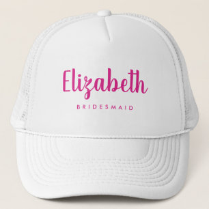 Casquette Équipe de Demoiselles d'Honneur Rose Chaud pour En
