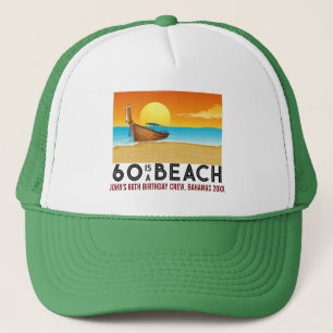Casquette Équipe de la plage de coucher de soleil 60e 70e an