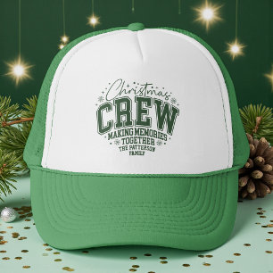 Casquette Équipe de Noël Nom de famille personnalisé