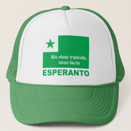Casquette Esperanto / "Kiu vivas trankvile, vivas facile",