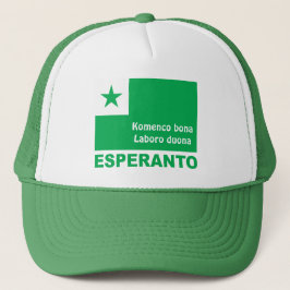 Casquette Esperanto / "Komenco bona Laboro duona",