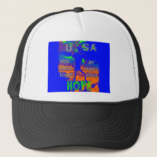 Casquette Espoir psychédélique des Etats-Unis : Art Blue Uni