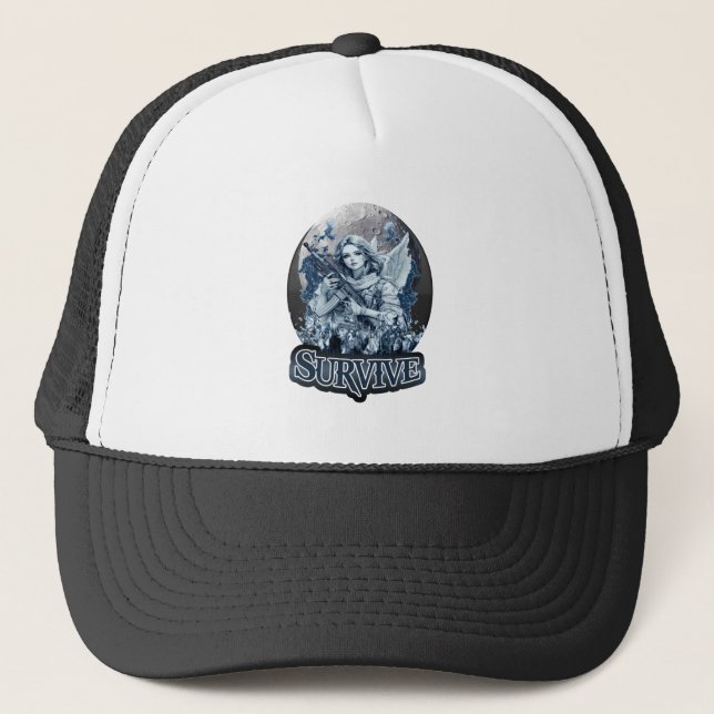 Casquette Estampa Anjo – Cyberpunk Guardian Angel - Bone (Devant)