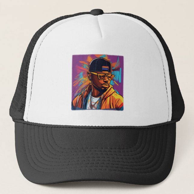 Casquette Estampa Hip Hop - Street graffiti art - Bone (Devant)