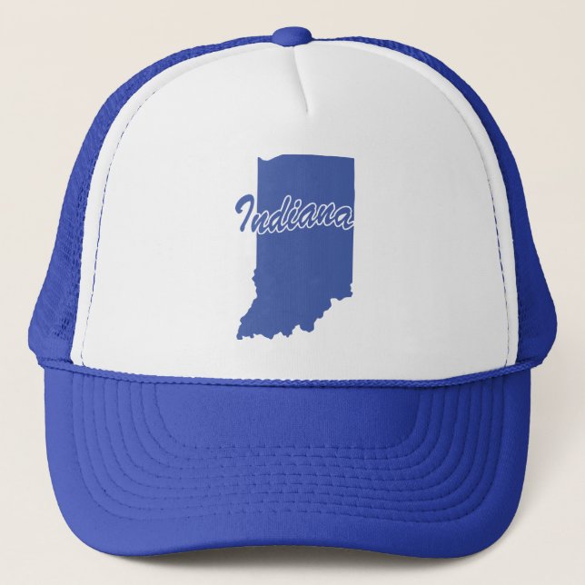 Casquette État De L'Indiana Shape Trucker Chapeau (Devant)