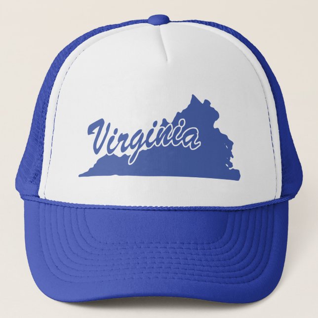 Casquette État De Virginie Forme Trucker Chapeau (Devant)