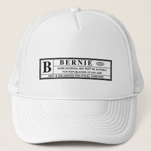 Casquette Étiquette d'avertissement Bernie Sanders