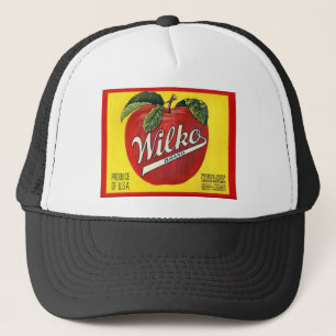 Casquette Étiquette vintage de pommes de marque de Wilko