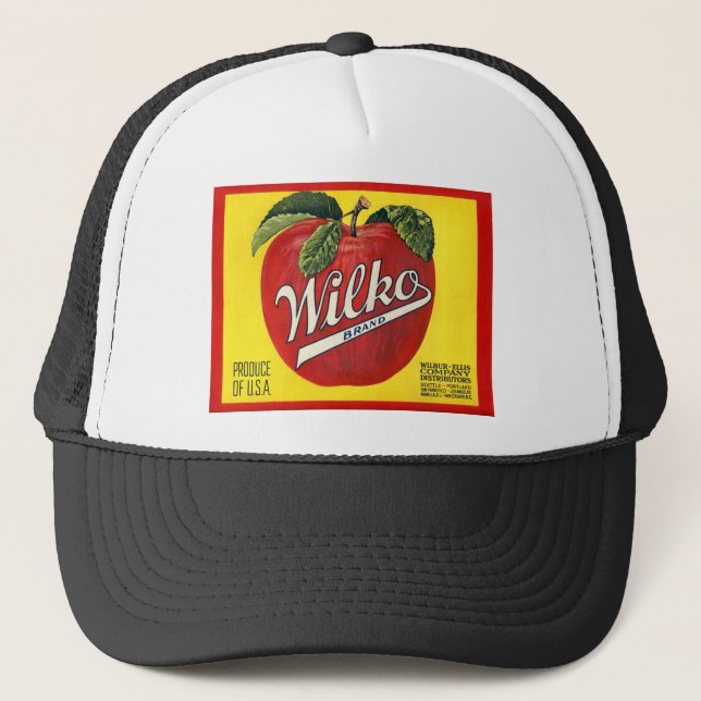 Casquette Étiquette vintage de pommes de marque de Wilko (Devant)
