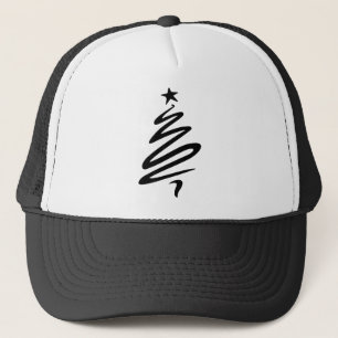 Casquette Étoile de Noël Stylisée Trois Arbre