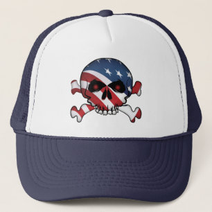 Casquette Étoiles et rayures Crâne