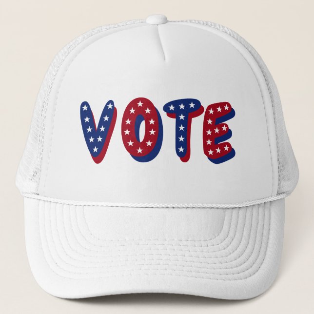 Casquette Étoiles Rouge Blanc Et Bleu Des Votes (Devant)