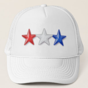 Casquette Étoiles rouges, blanches et bleues