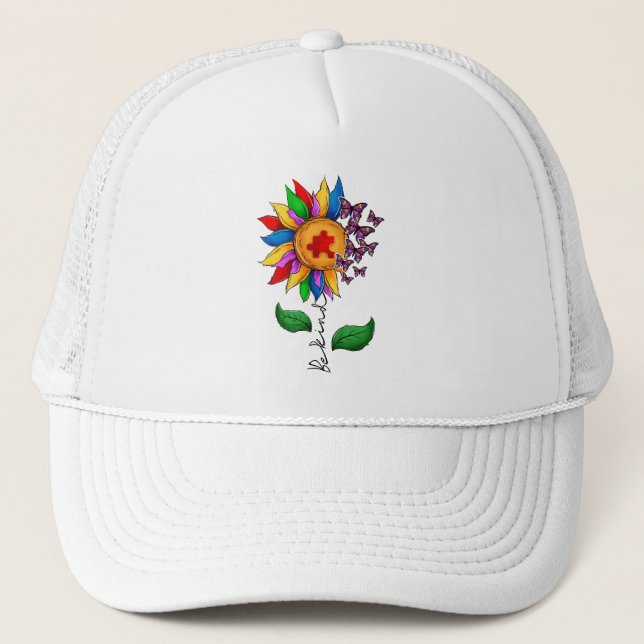 Casquette Être un tournesol-Sensibilisation sur l'autisme (Devant)