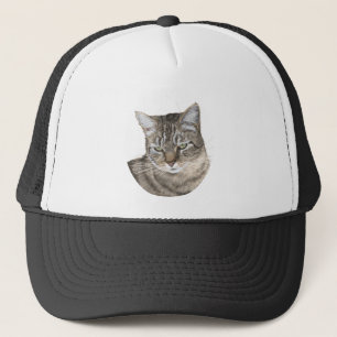 Casquette Étude de tête de chat tabby à poil court