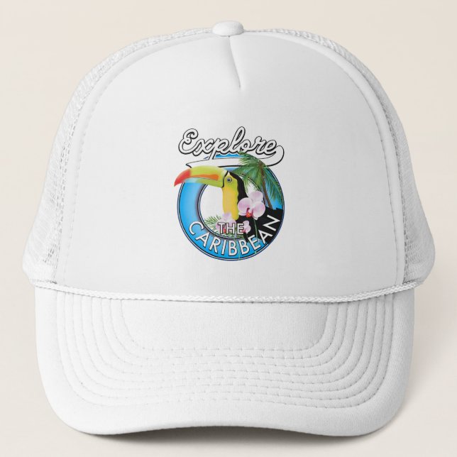 Casquette Explorez la zone de voyage des Caraïbes. (Devant)