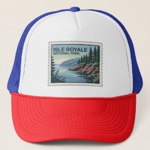 Casquette Explorez le côté sauvage de l'île Royale Timbre