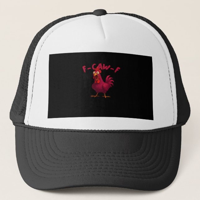 Casquette F Caw F Funny Chicken Humor Creative Casual Style (Devant)