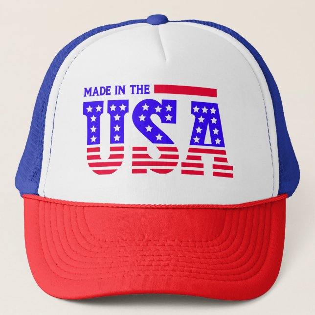 Casquette Fabriqué Aux Etats-Unis Texte Américain (Devant)