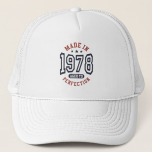 Casquette Fabriqué En 1978 Âgé À Perfection Anniversaire Cad