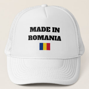 Casquette Fabriqué en Roumanie et drapeau
