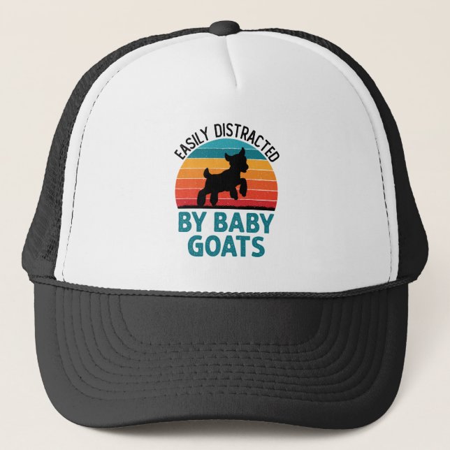 Casquette Facile à distraire par Baby Chèvres éleveur de chè (Devant)