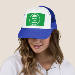 Casquette FACILE ! Chapeau de camion - Blanc et Royal - Pers