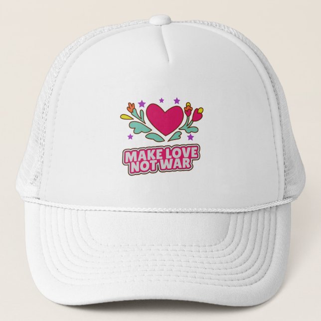 Casquette Faire l'amour pas la guerre (Devant)