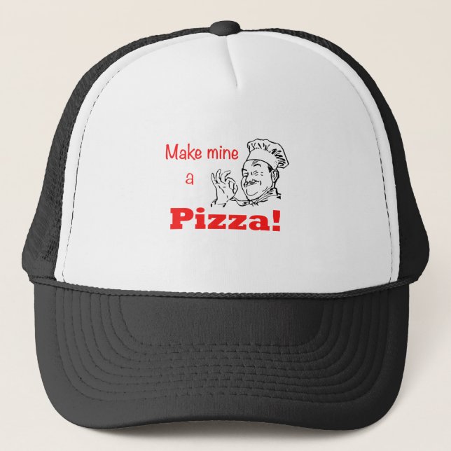 Casquette Fais de moi une pizza ! (Devant)