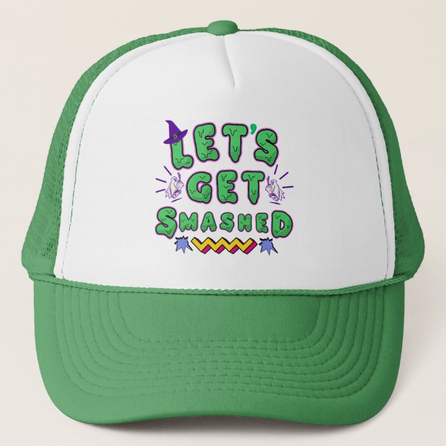 Casquette Faisons tomber la conception de la fête d'Hallowee (Devant)