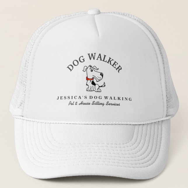 Casquette fait sur commande de marcheur de chien - (Devant)