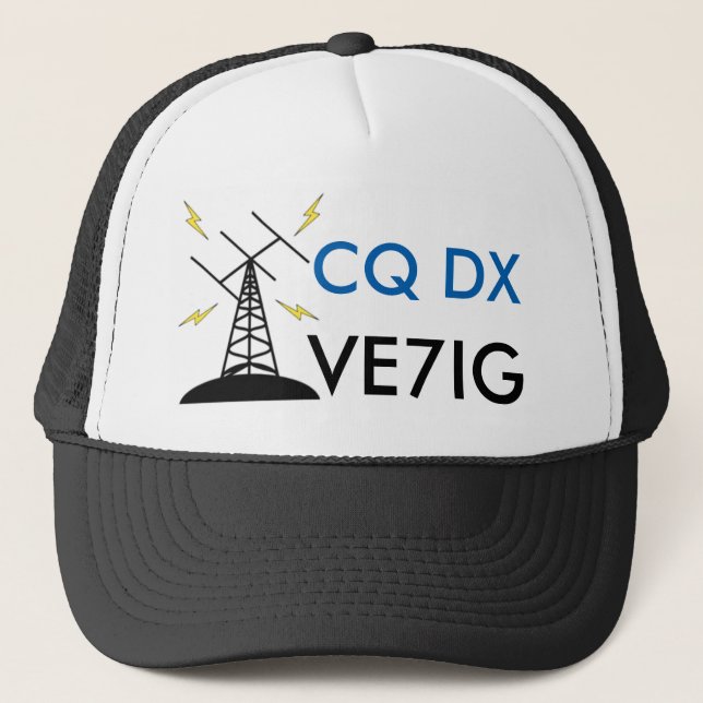 Casquette fait sur commande d'indicatif d'appel de (Devant)