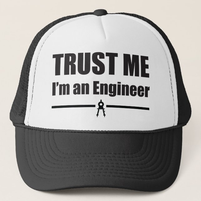 Casquette Faites-moi confiance, je suis un ingénieur (Devant)