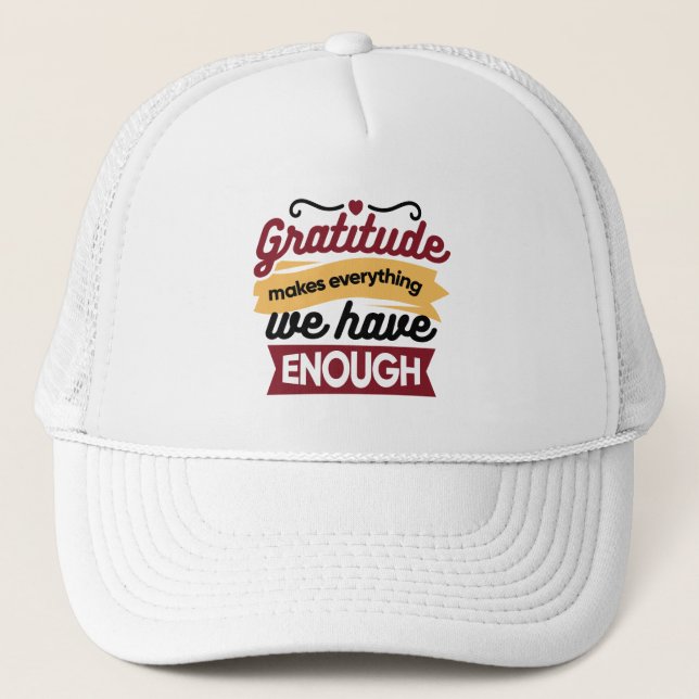 Casquette Faith and Gratitude Artwork – Uplifting Christian  (Devant)