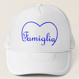 Casquette Famiglia Italien Coeur familial Bleu