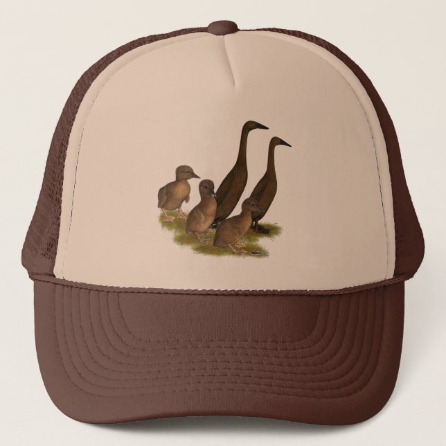 Casquette Famille de canards coureurs de chocolat (Devant)