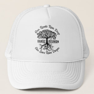 Casquette Famille Réunion Famille Arbre racine coeur
