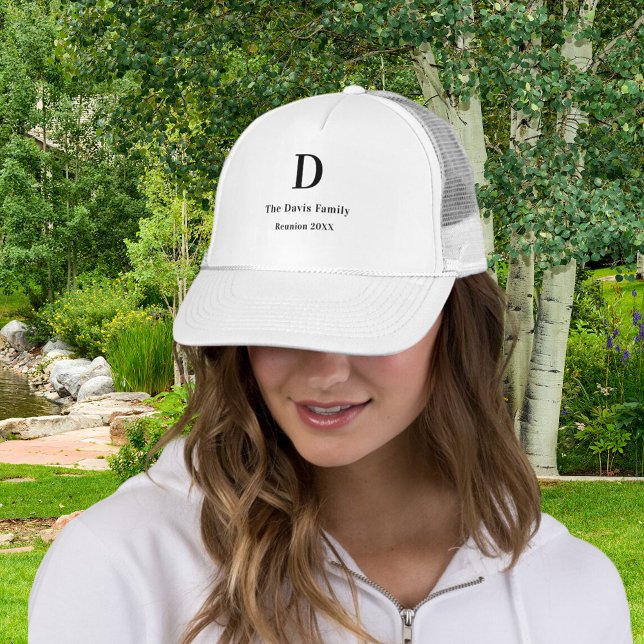 Casquette Famille Réunion personnalisée monogramme nom année (Créateur téléchargé)