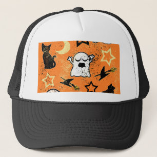 Casquette Fantômes et chats peints
