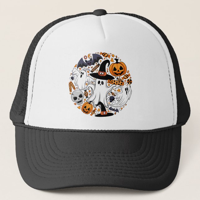Casquette Fantômes Monstres mignons Éffrayants et Déplaisant (Devant)