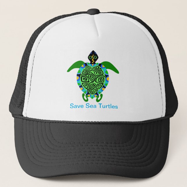 Casquette Faune - Save Sea TURTLES - Animal activiste - (Devant)