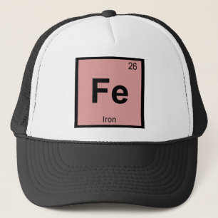 Casquette Fe - Chimie du fer Élément de symbole de table pér