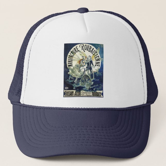 Casquette Fées Art Nouveau vintage, Lune Pierrot (Devant)