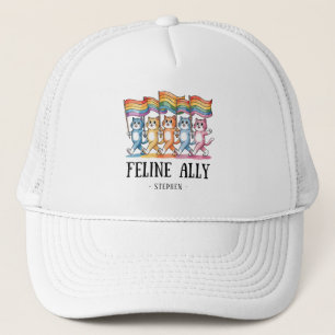 Casquette Feline Ally - Rainbow Cat LGBTQ Pride