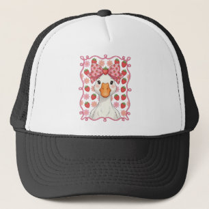 Casquette Femme Oie Fraise Été Nœud
