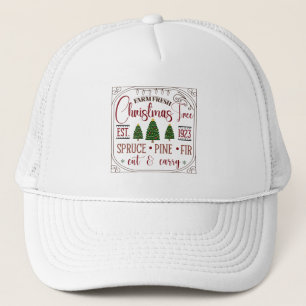 Casquette ferme festive arbre de Noël frais