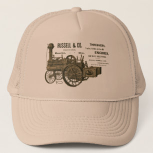 Casquette Ferme moteur de traction à vapeur Russell and Comp