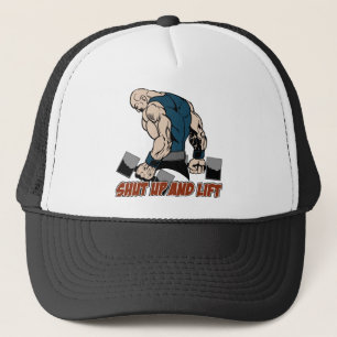 Casquette Fermez et soulevez le haltérophile