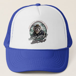 Casquette Ferret en costume de marin et Ancres de loin